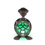Lighted Solar Metal Turtle with Hat Green