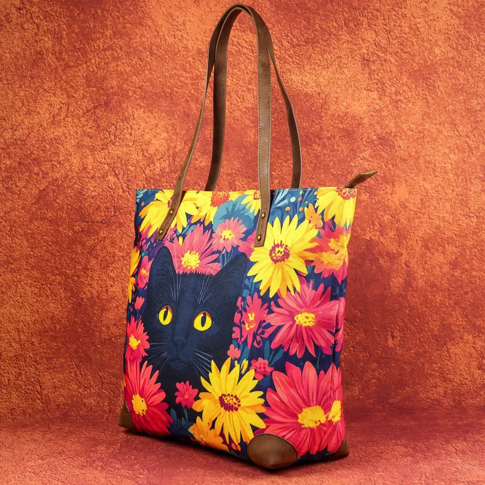 Floral Feline Tote