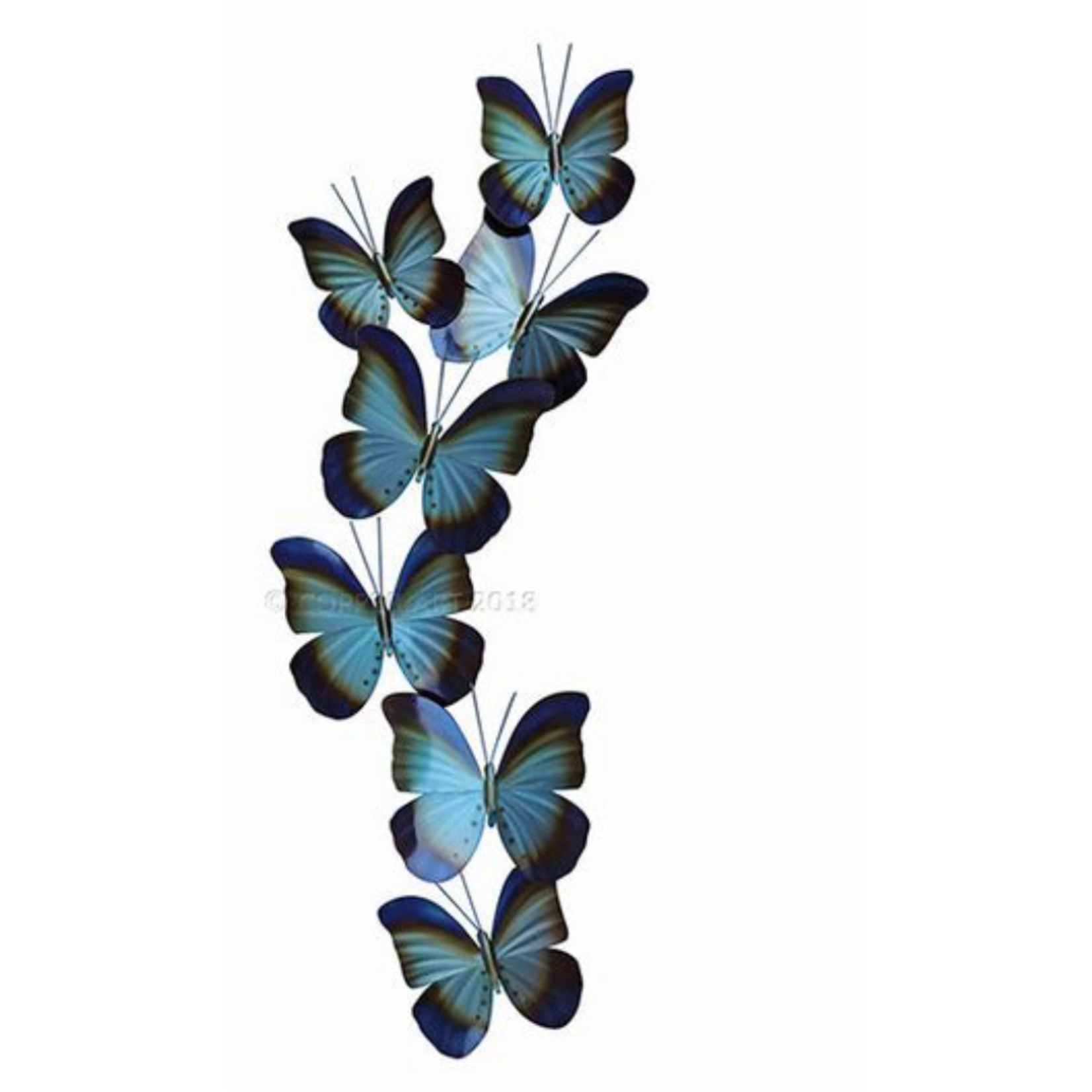 T.I. Designs Butterfly Wall Art Spray-Blue