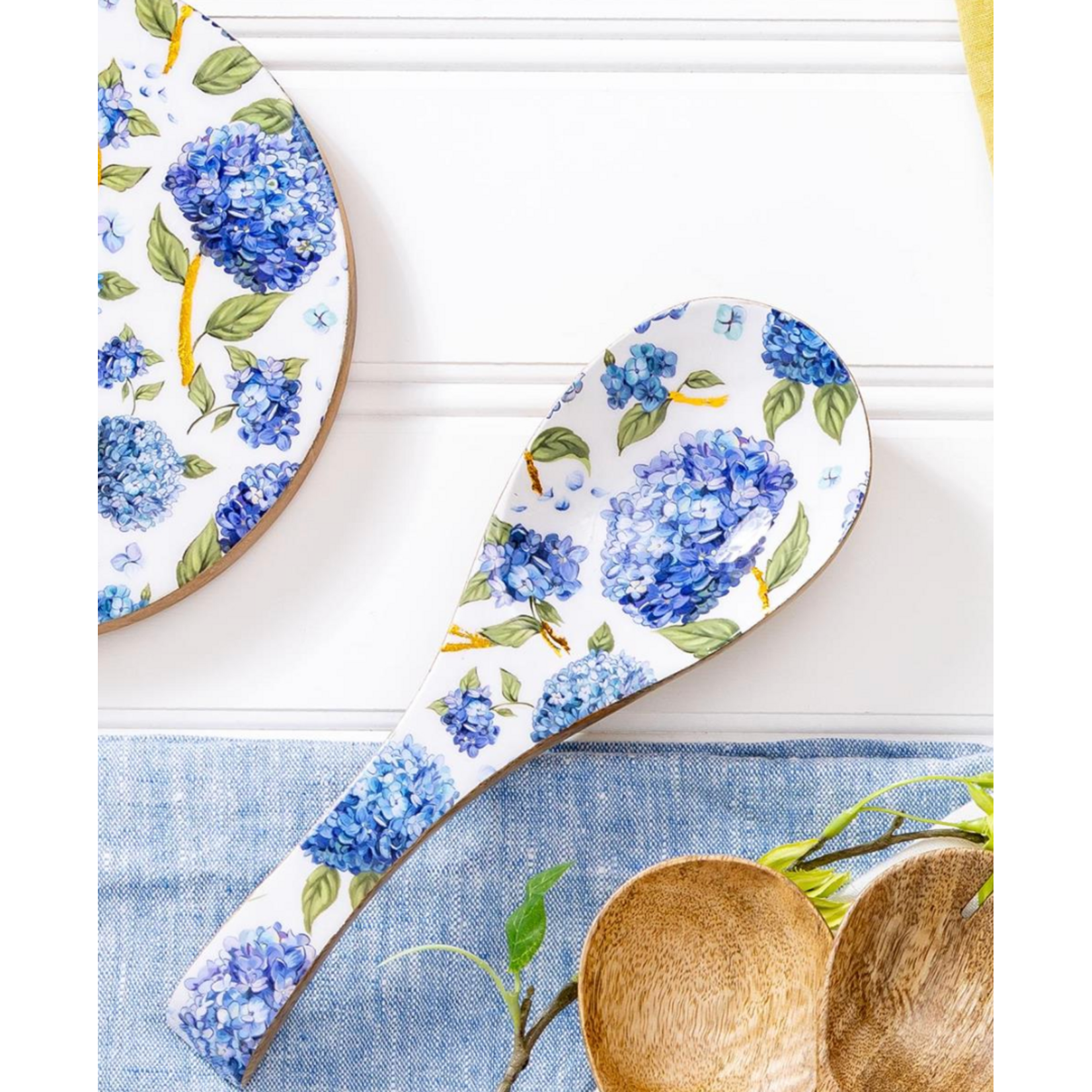 Hydrangea Wood Spoon Rest