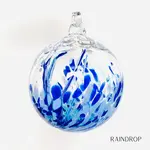 Handblown Glass 6" Wish Ball - Raindrop