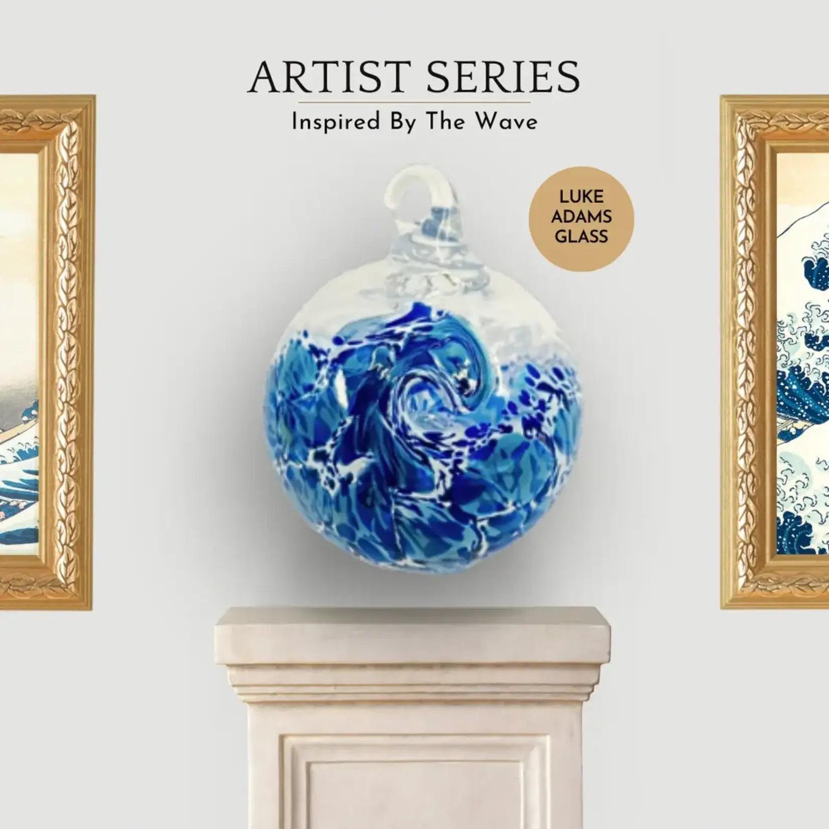 Handblown Glass Ball by Luke Adams- Starry Night
