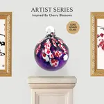 Handblown Glass Ball by Luke Adams- Cherry Blossom