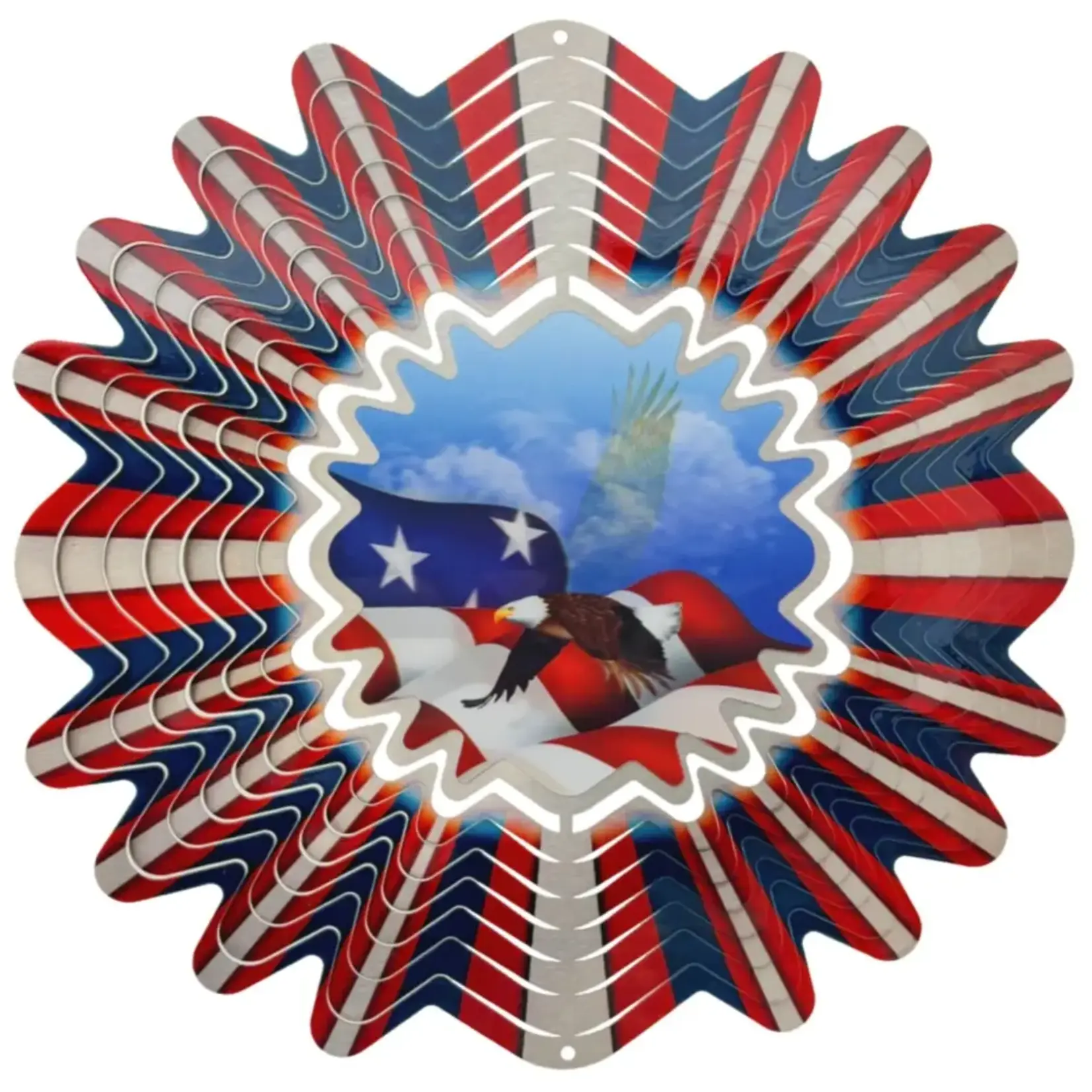Animated Patriotic Large Wind Spinner
