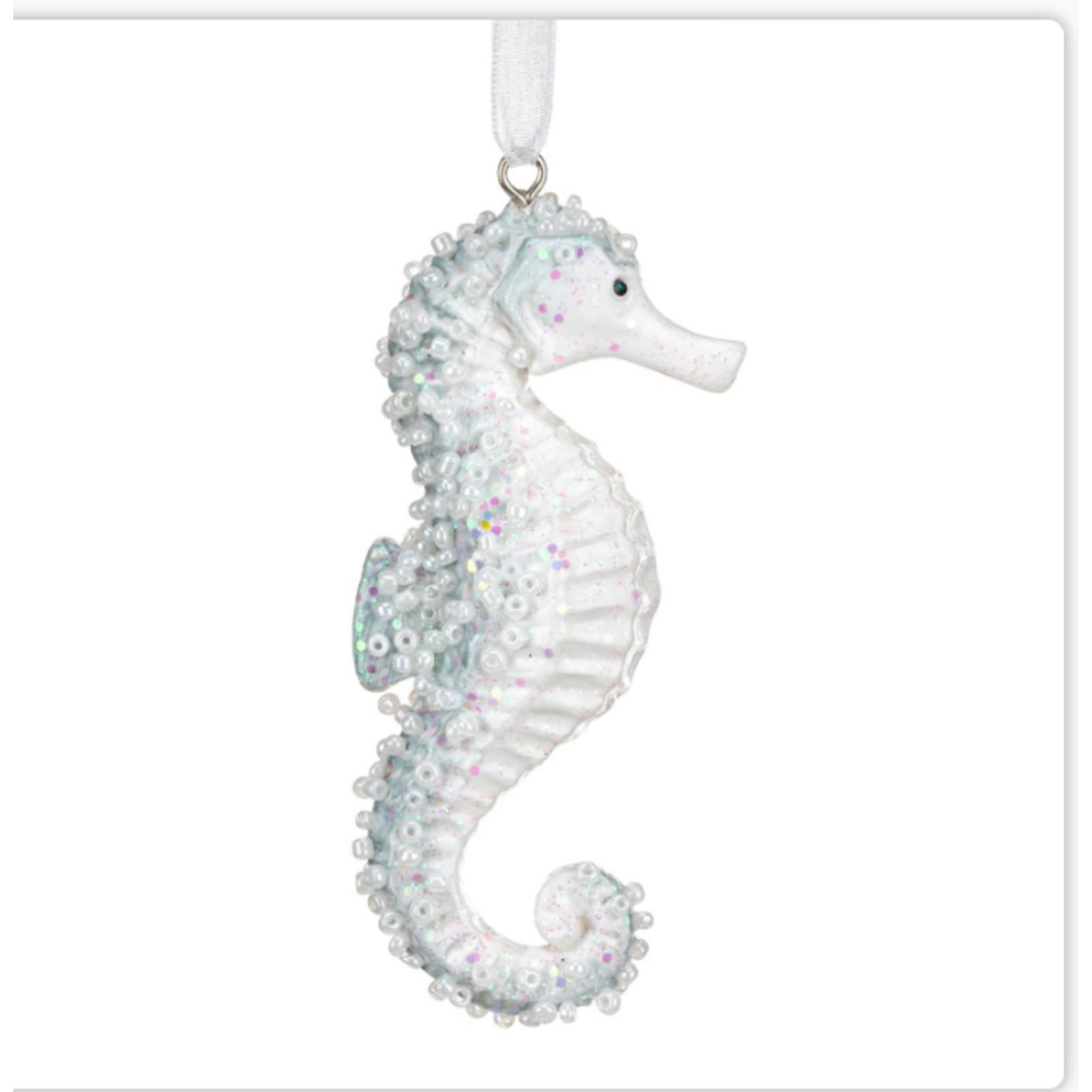 Demdaco Iridescent Blue Seahorse Ornament