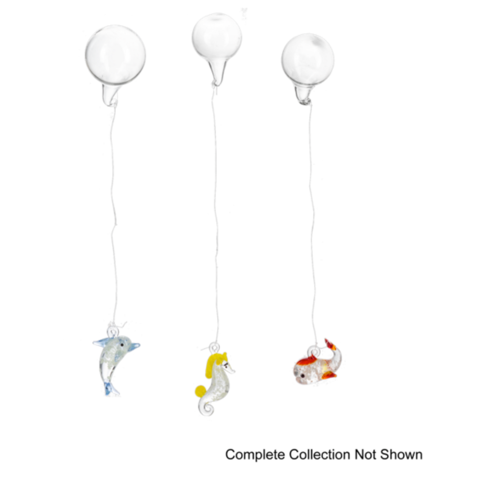 Ganz Floating Glow in Dark Glass Sea Figures
