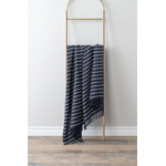 Ganz Woven Blue Striped 50X60 Throw-Cotton