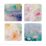 Ganz Watercolor Floral Coaster Set 4pc