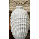 The Lighted Garden White Ceramic Vase-Medium