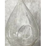 The Lighted Garden Glass Teardrop Tea Light/Plant Holder-4"Dx6.5"H