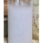 The Lighted Garden White Crackle/ Frosted Cylinder for Candles, String Lights, etc. 4" x 7.25"