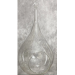 The Lighted Garden Glass Teardrop Tea Light/Plant Holder-5"Dx9"H