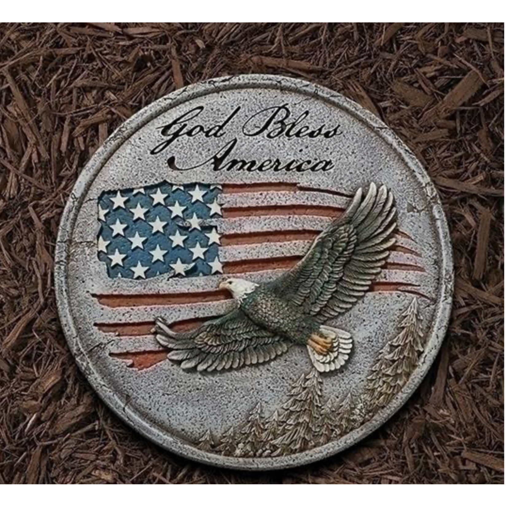 God Bless America Garden Stone
