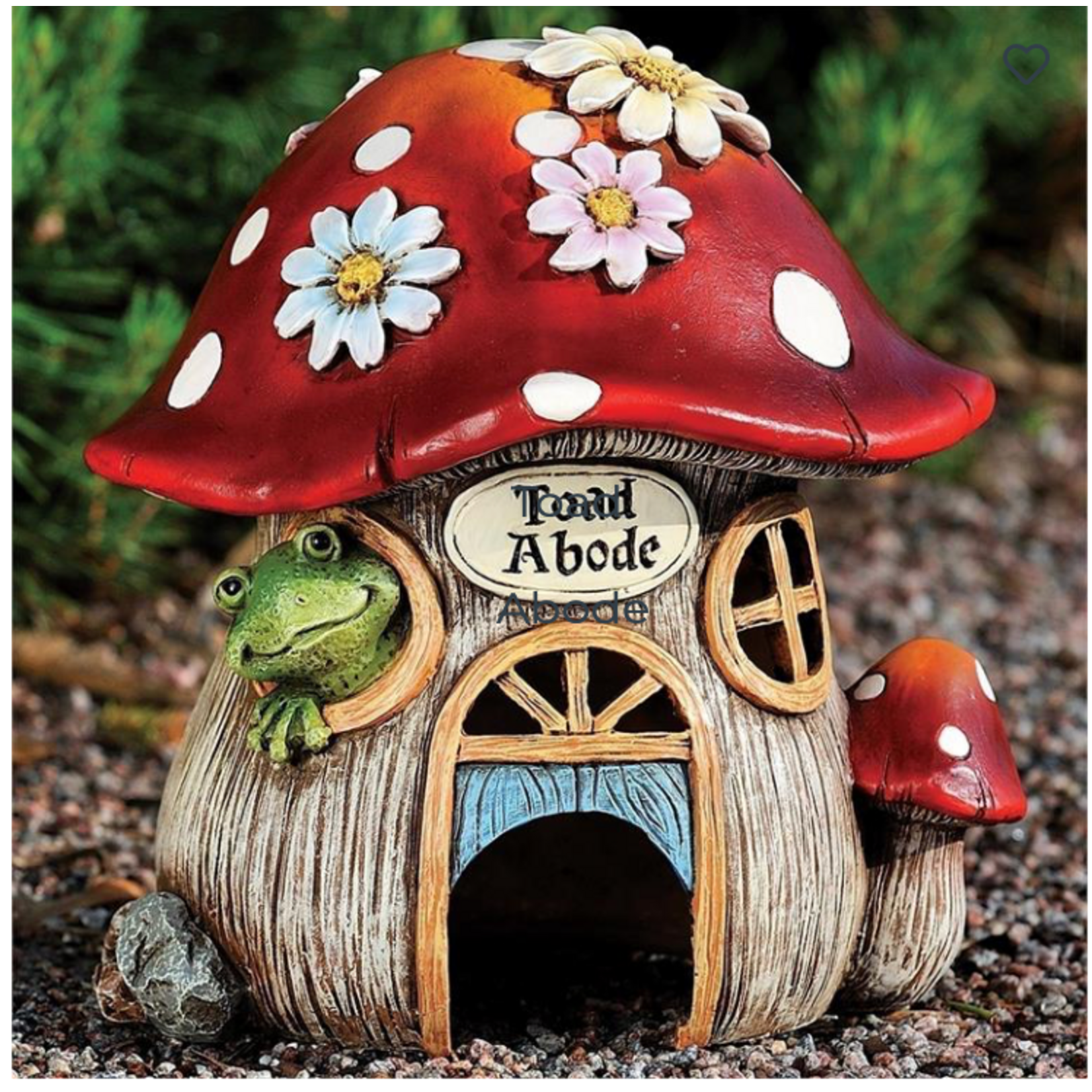 TOAD ABODE W/DAISY STATUE 8"