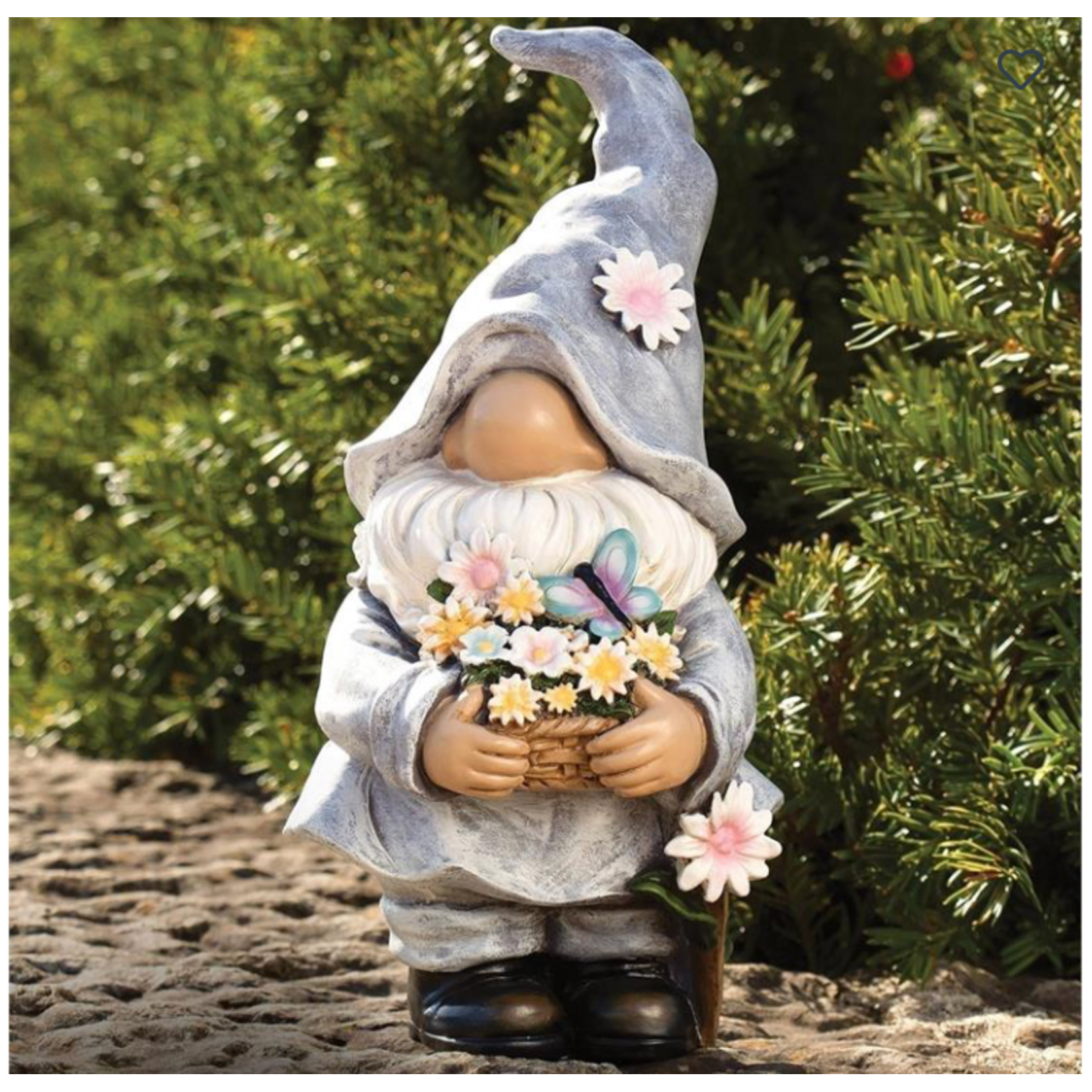 Gnome Statue-Spring Flowers