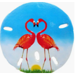 Sea Creations Sand Dollar Magnet - Flamingo "Mystic CT"