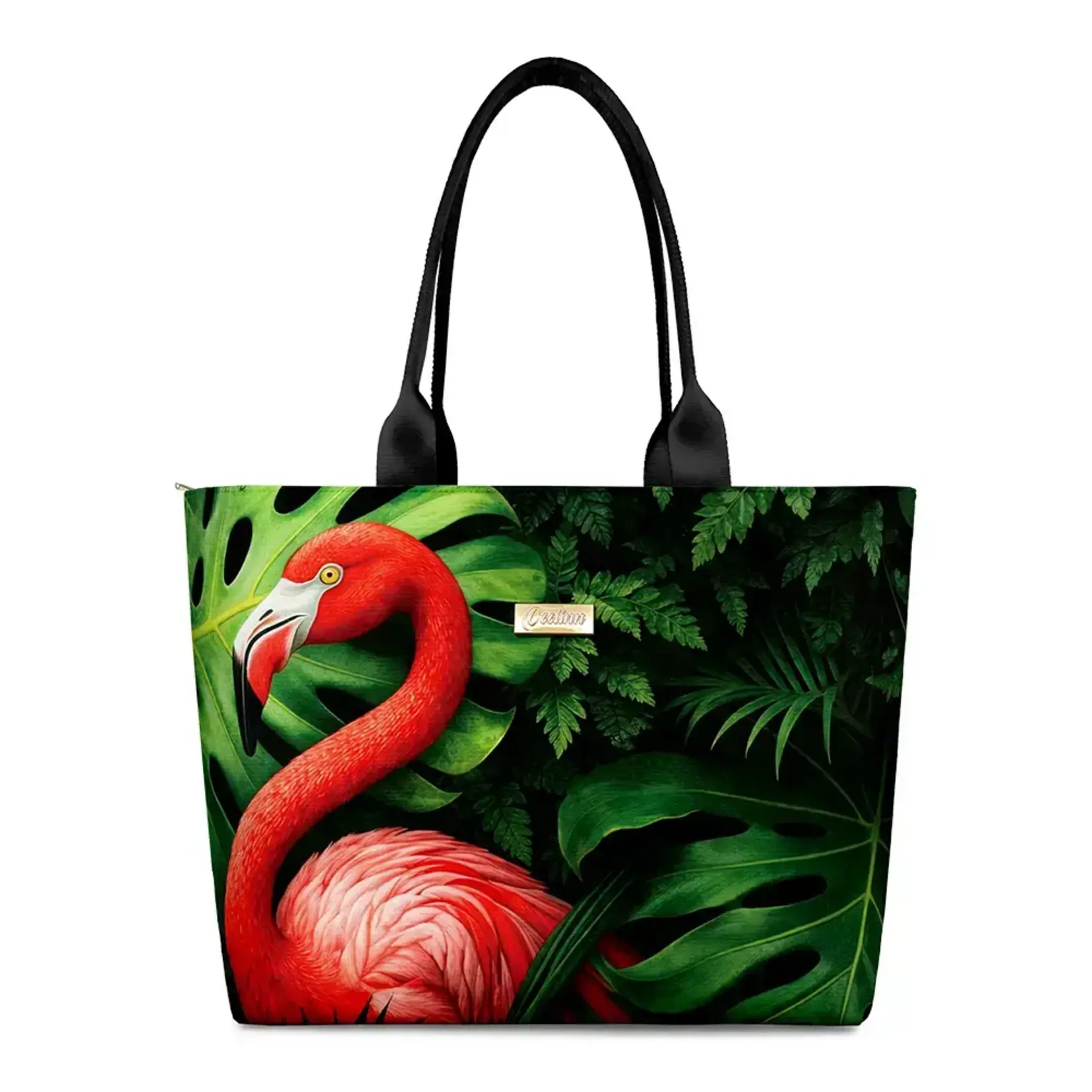 Jungle Flamingo Tote Bag