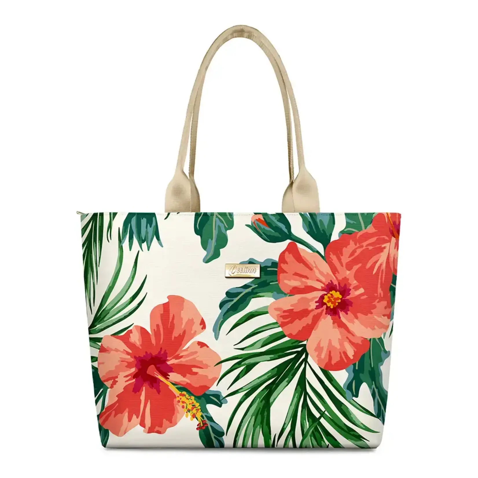 Tropical Hibiscus Tote Bag