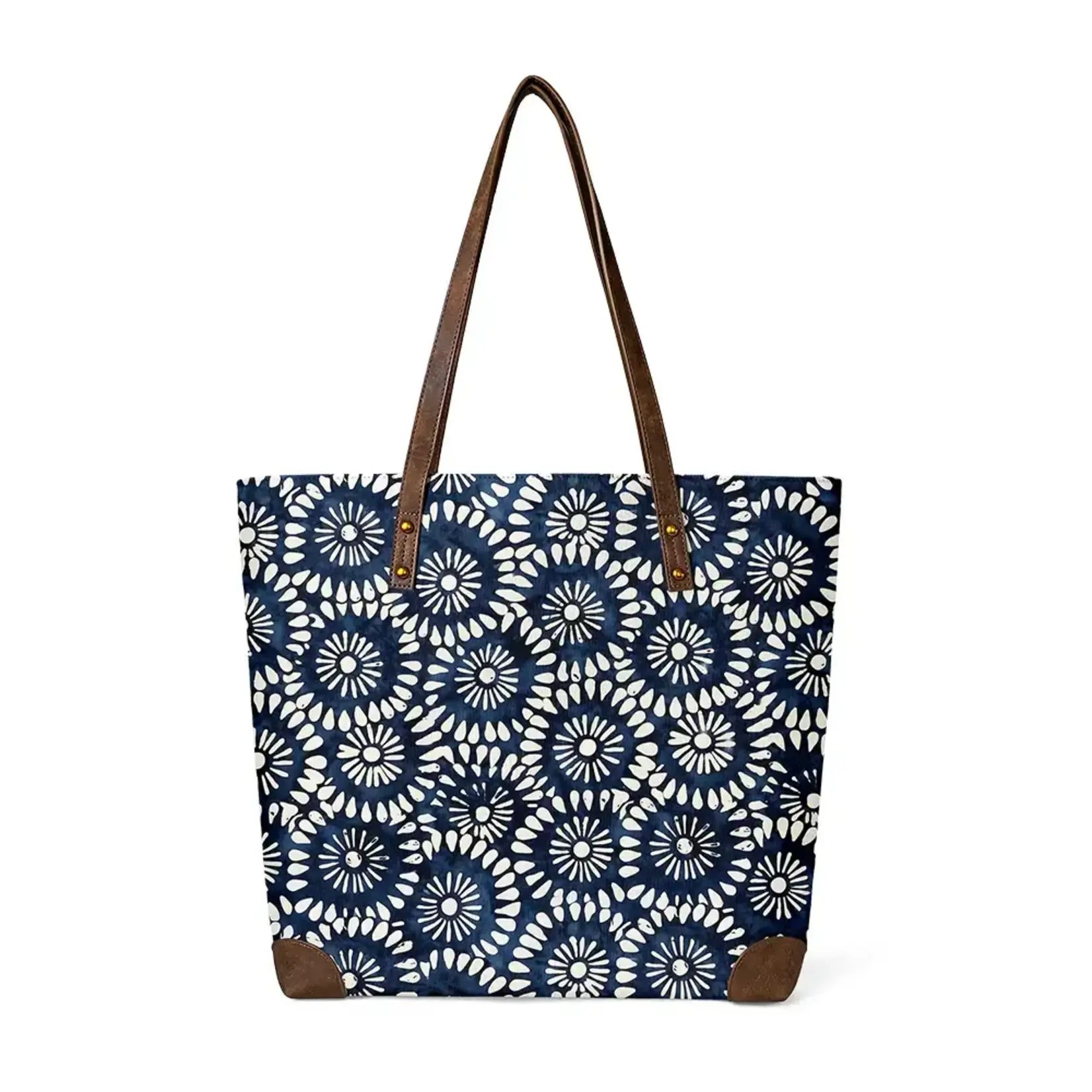 Indigo Tie Dye Floral Tote