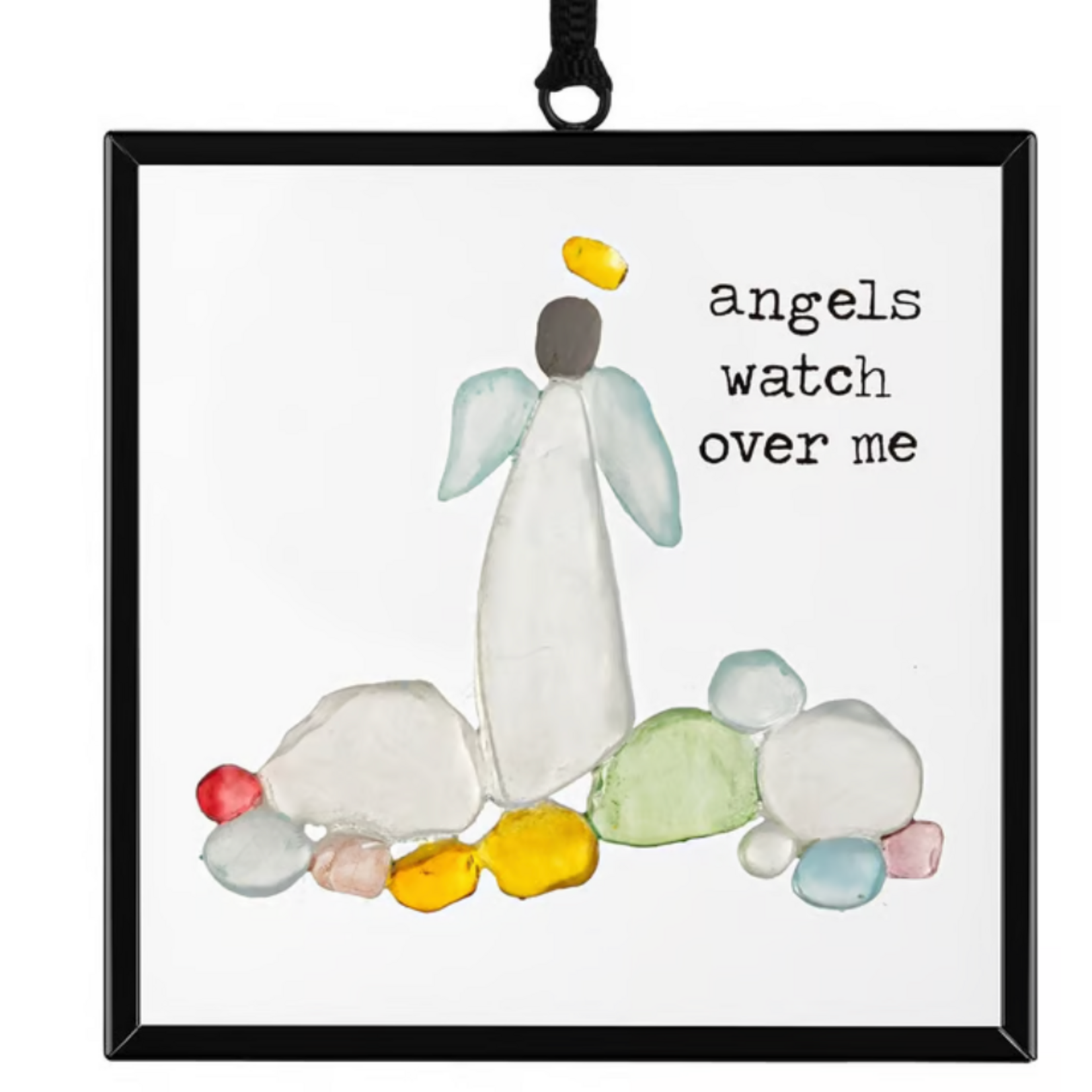 Sharon Nowlan Angels Watch Over Me Suncatcher - 3x3in