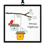 Sharon Nowlan Better Together Birds Suncatcher - 3x3in