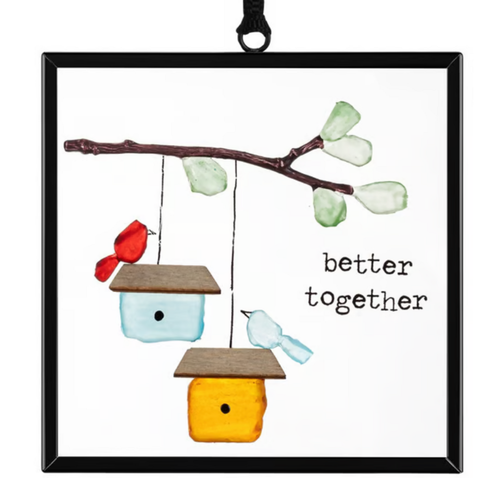 Sharon Nowlan Better Together Birds Suncatcher - 3x3in