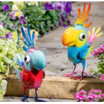 Cockatoo Statue-Metal Bright & Colorful