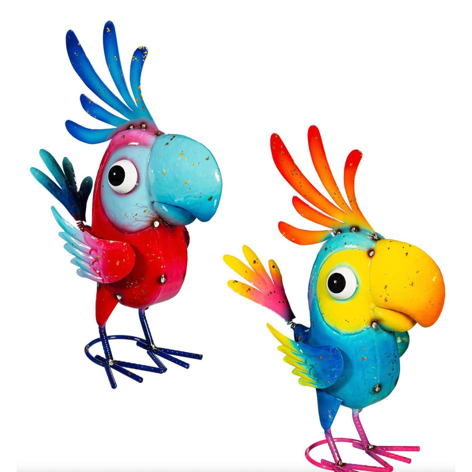Cockatoo Statue-Metal Bright & Colorful