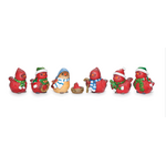 Festive Cardinal Creche Set with Nest