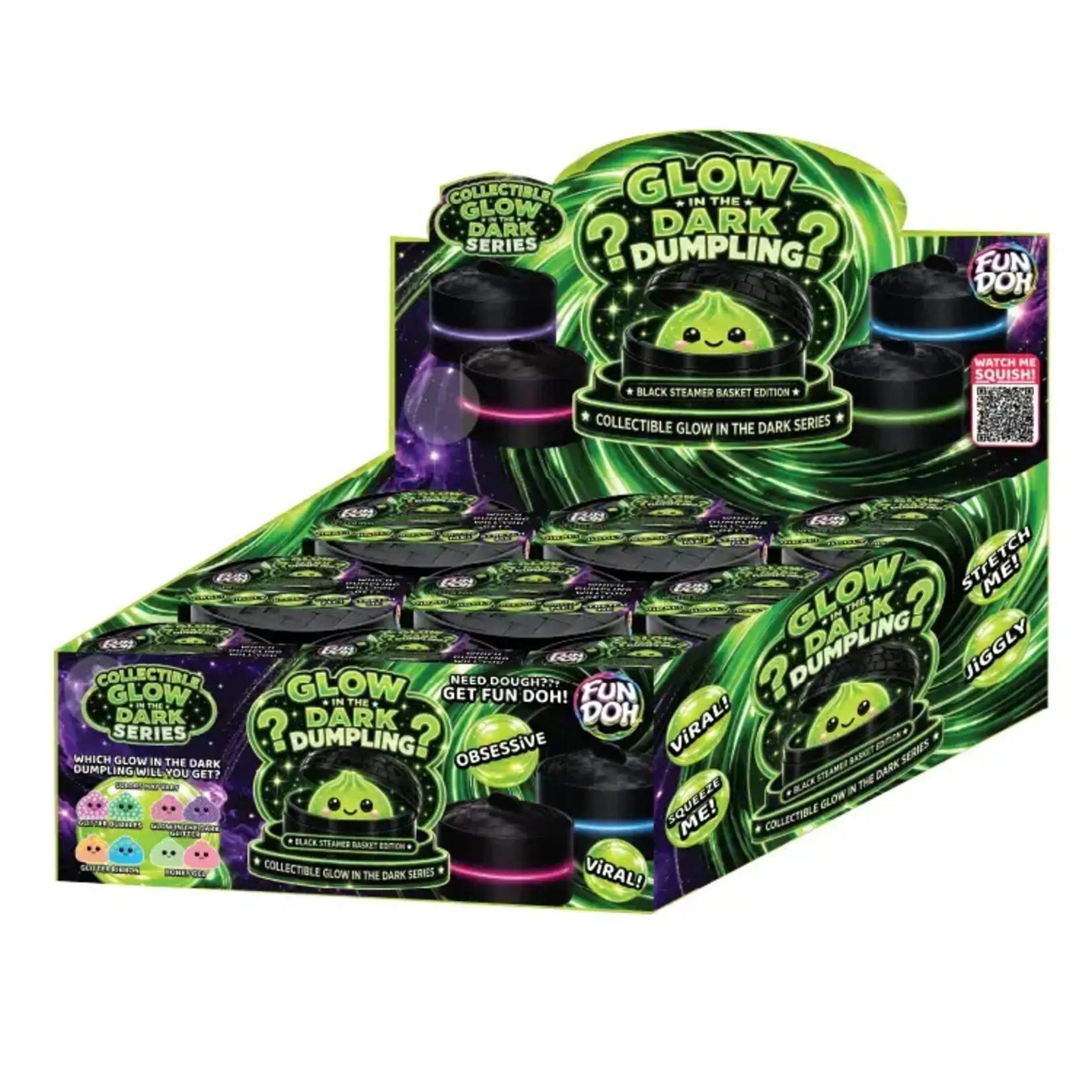 Fun Doh Glow In The Dark Mystery Dumpling Black Baskets