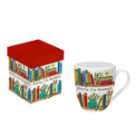 Coffee Cup Ceramic Cup O' Java, Sorry I'm Booked, 17oz, Gift Box