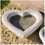Campania Heart for bird bath, stones, shells, etc.