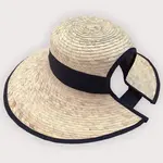 Lucy Hand-Woven Palm Straw Sun Hat, UPF 50+