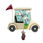 Allen Designs Golf Cart-Stay the Course Clock by Allen Designs