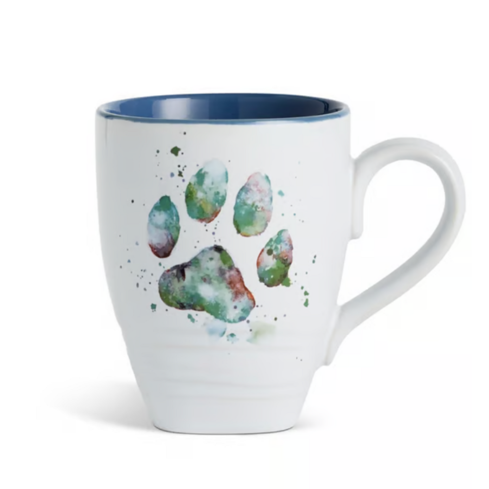 Dean Crouser Teal Paw Print Mug - 16oz by Dean Crouser