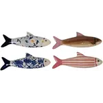 Hand-Painted Stoneware Fish Wall Decor
