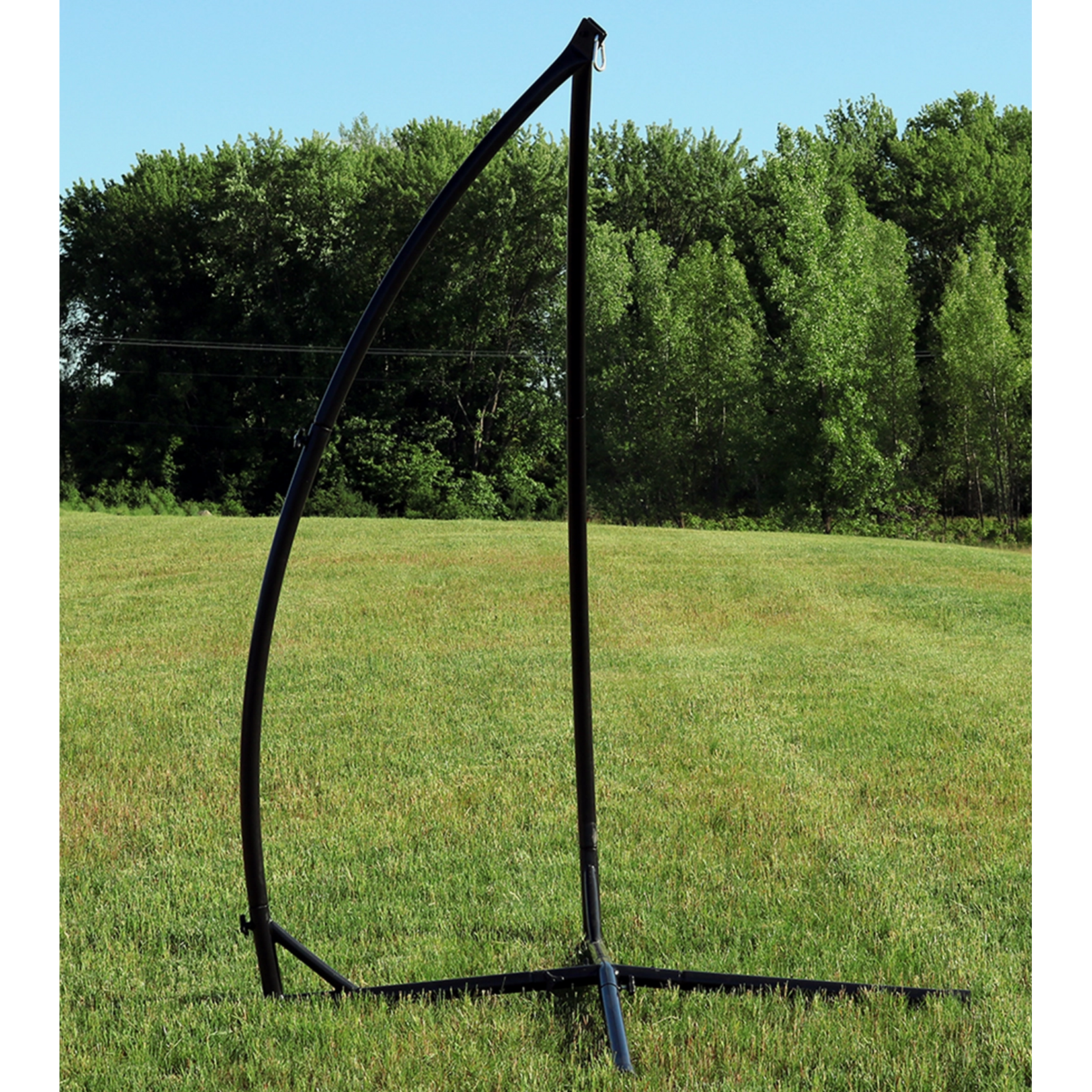 Sunnydaze Hammock Chair Stand - 82 in X-Base Powder-Coated Steel