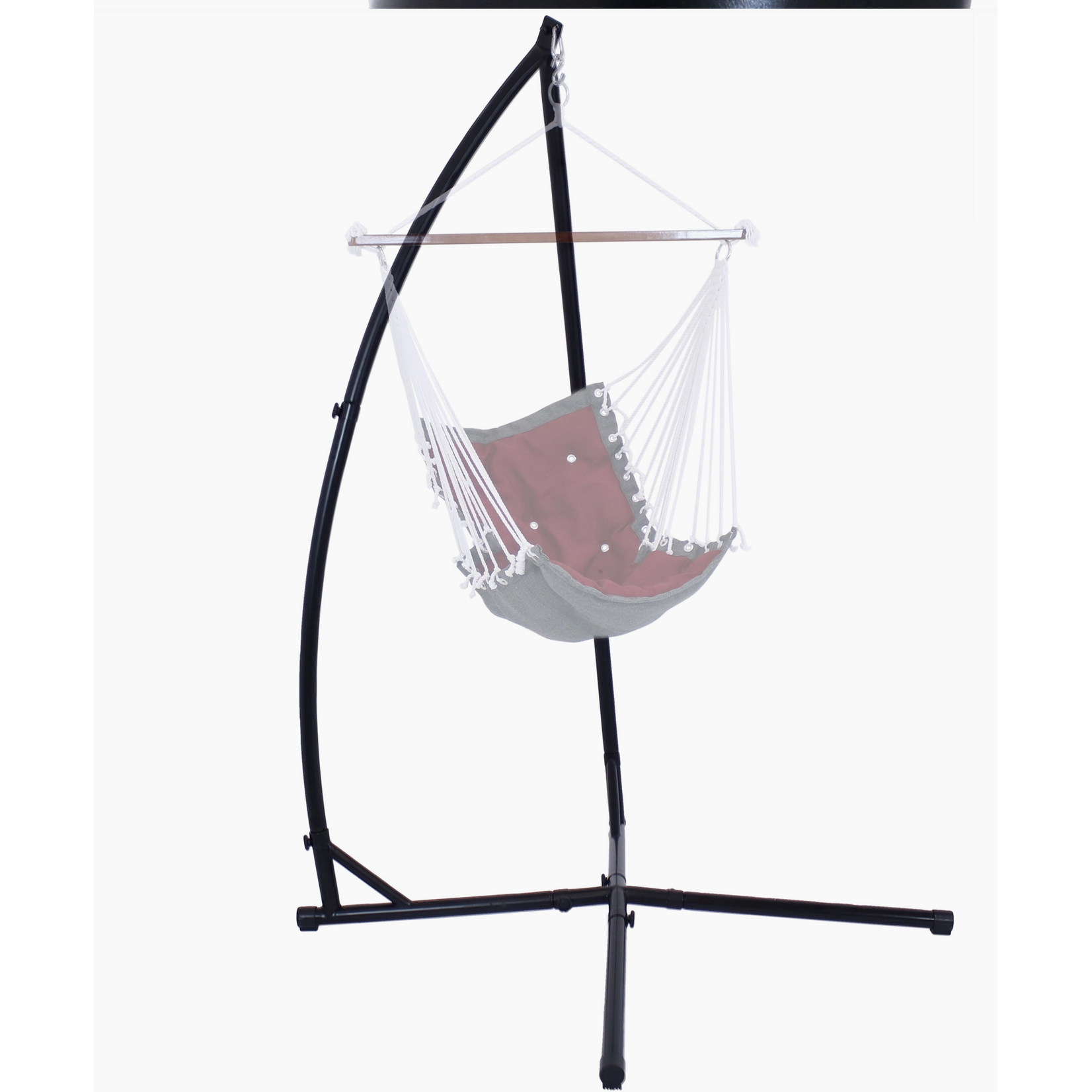 Sunnydaze Hammock Chair Stand - 82 in X-Base Powder-Coated Steel
