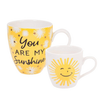 Mommy and Me Drinkware Ceramic Cup  You Are My Sunshine, 17oz & 7oz, Set of 2