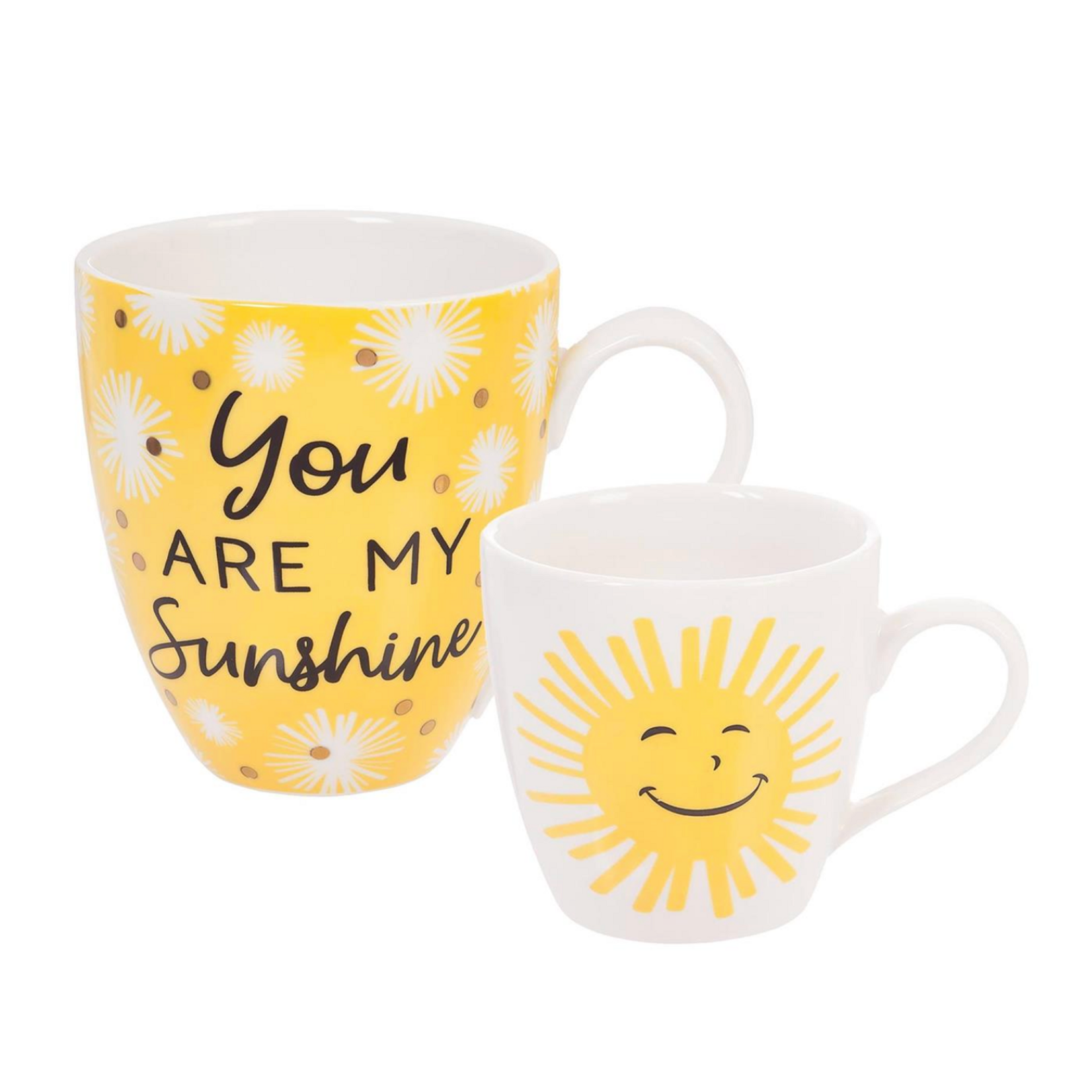 Mommy and Me Drinkware Ceramic Cup  You Are My Sunshine, 17oz & 7oz, Set of 2