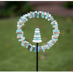 Garden Age Supply Glass Carin in Ring Garden Stake 4FT