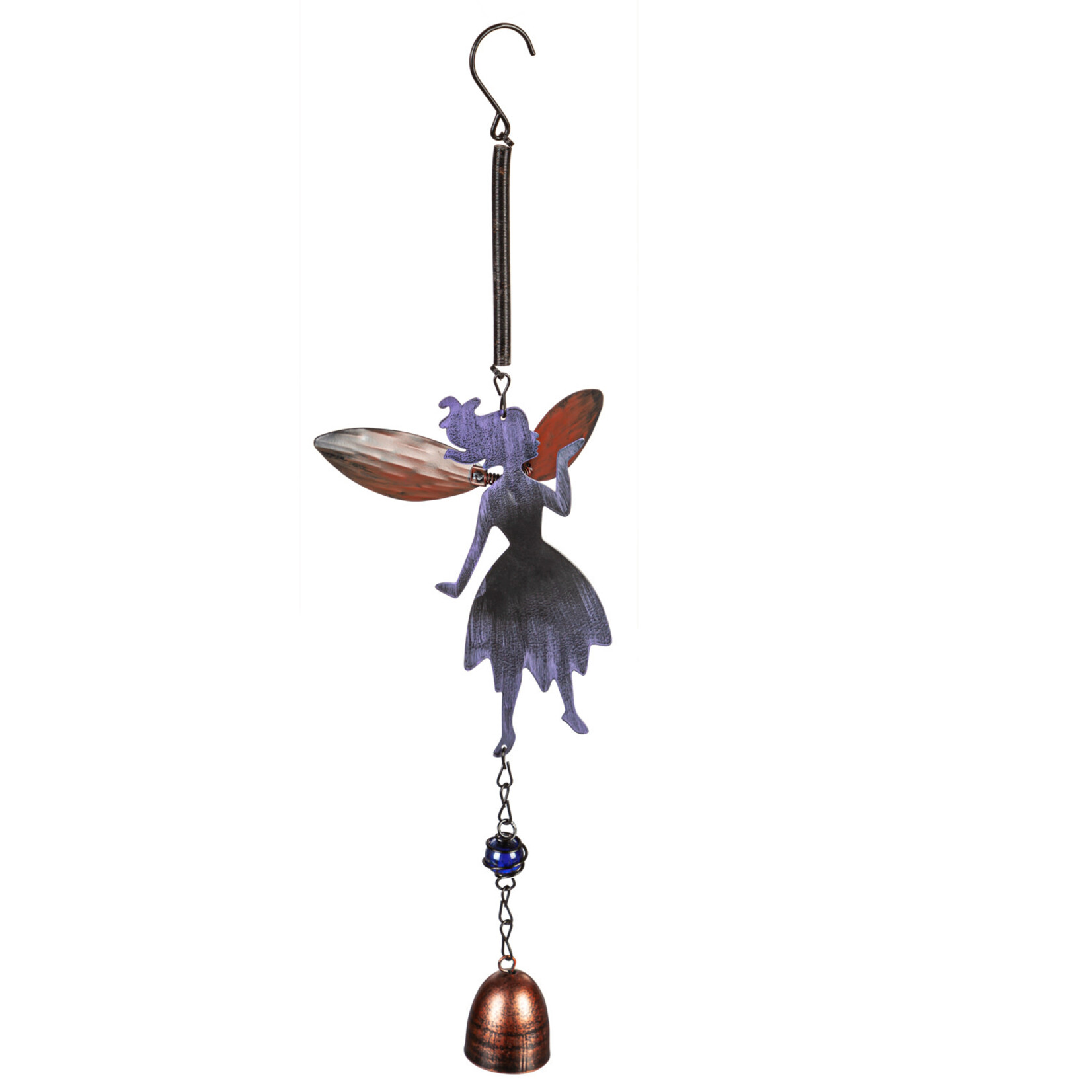 Metal Fairy Garden Bell - Green
