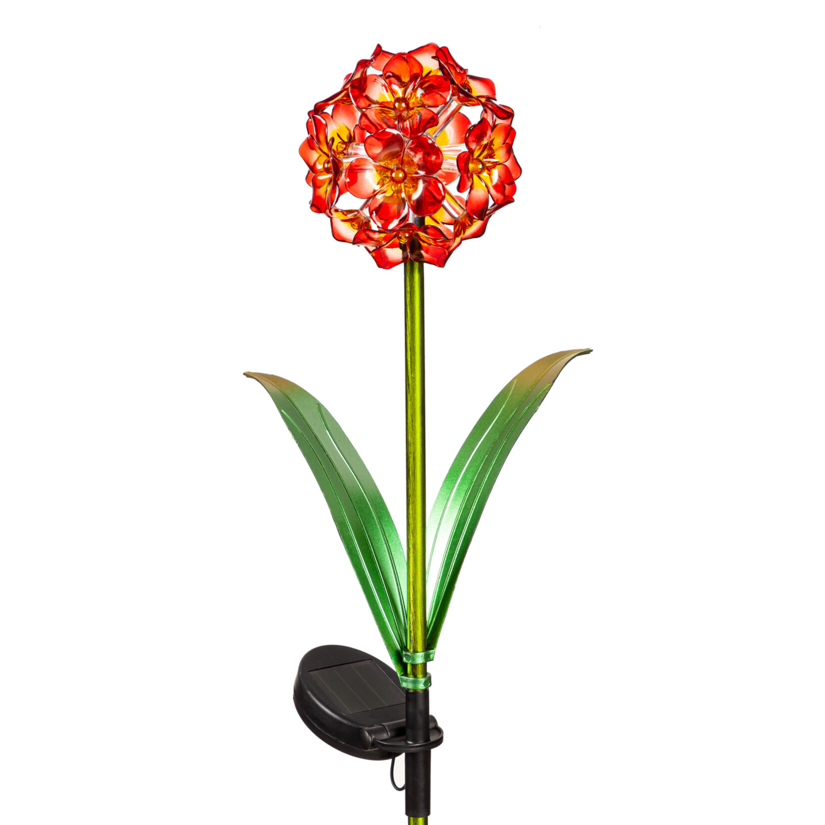 Flower Ball Solar Stake Purple, Red, Yellow, Blue