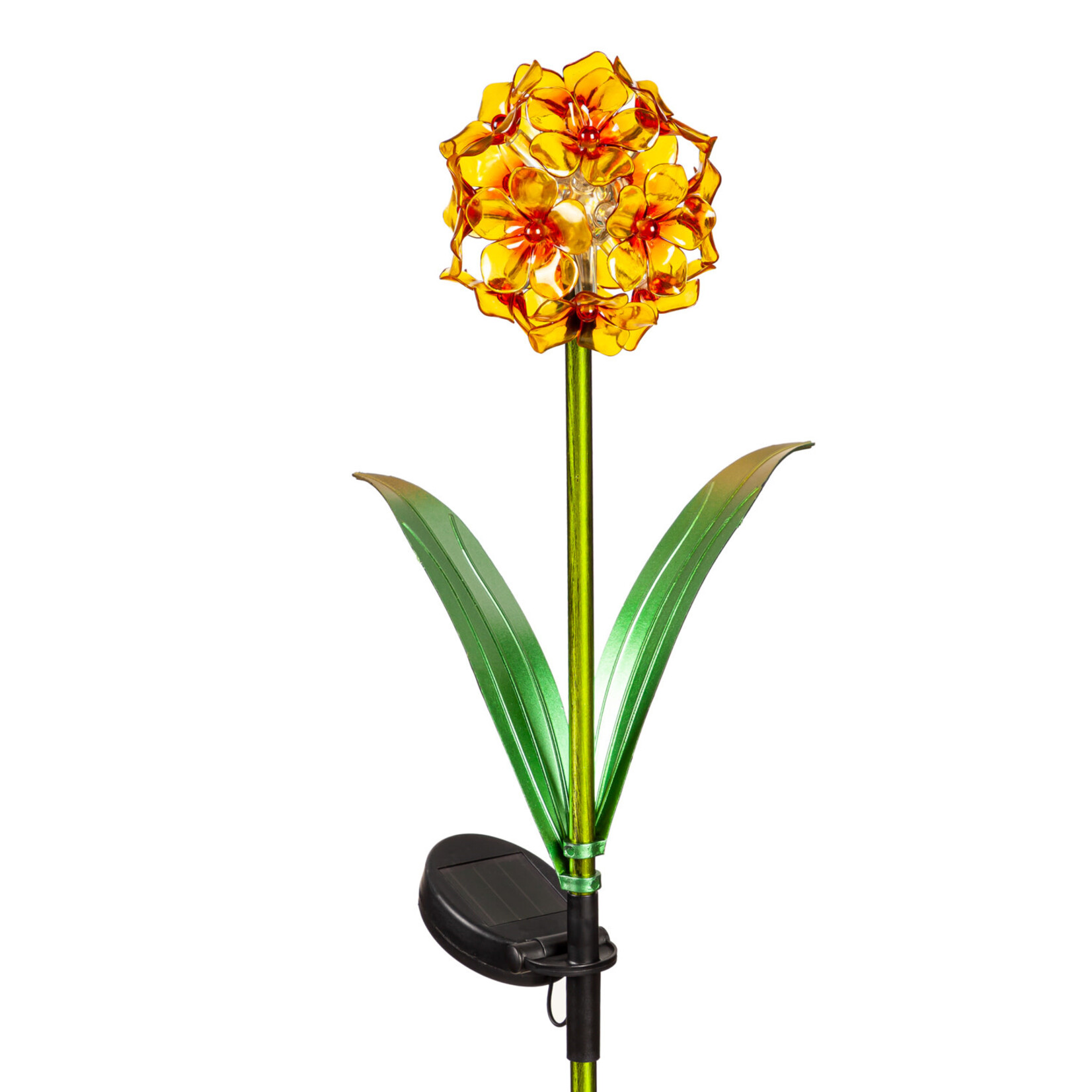 Flower Ball Solar Stake Purple, Red, Yellow, Blue