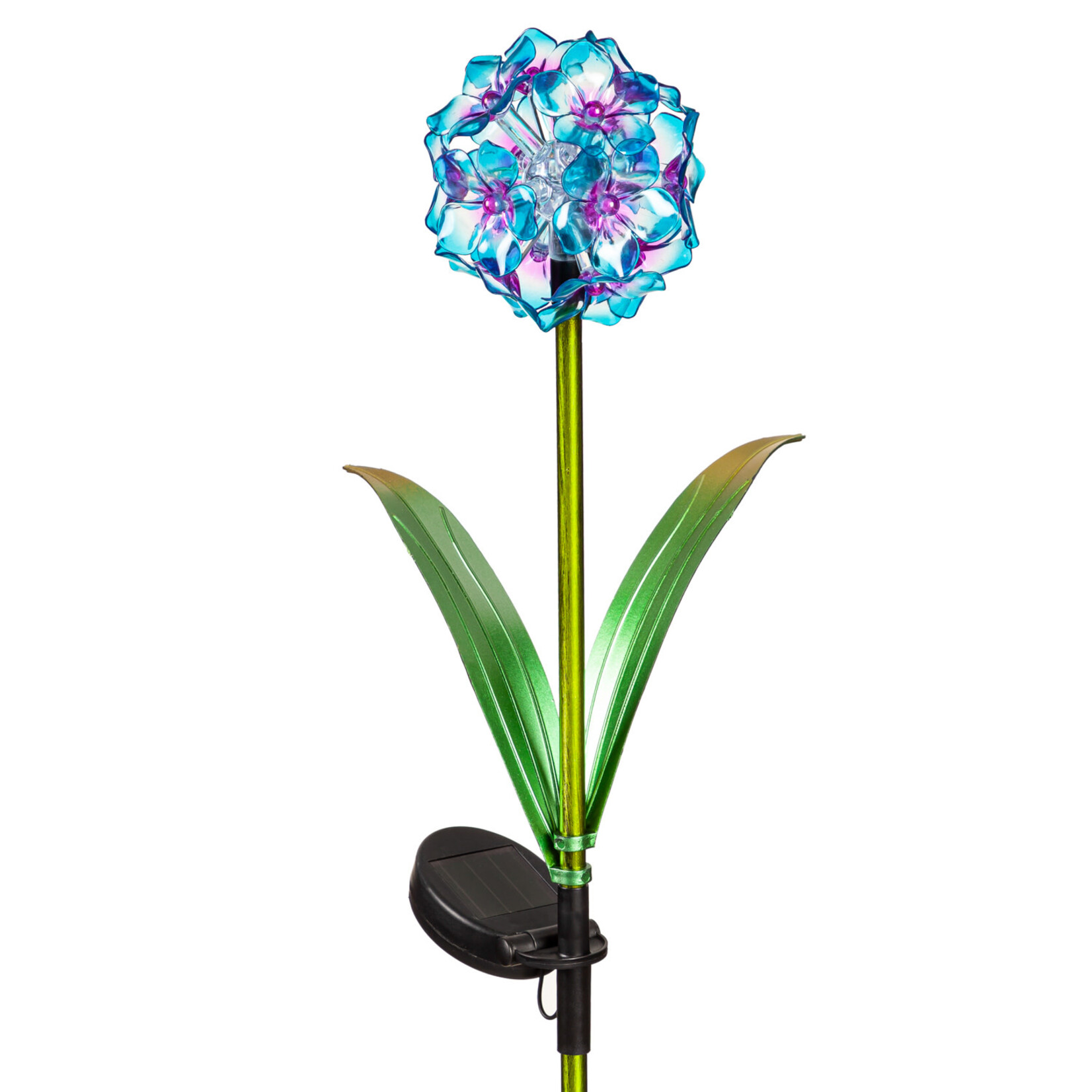 Flower Ball Solar Stake Purple, Red, Yellow, Blue