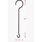 12" Hook-Rustic