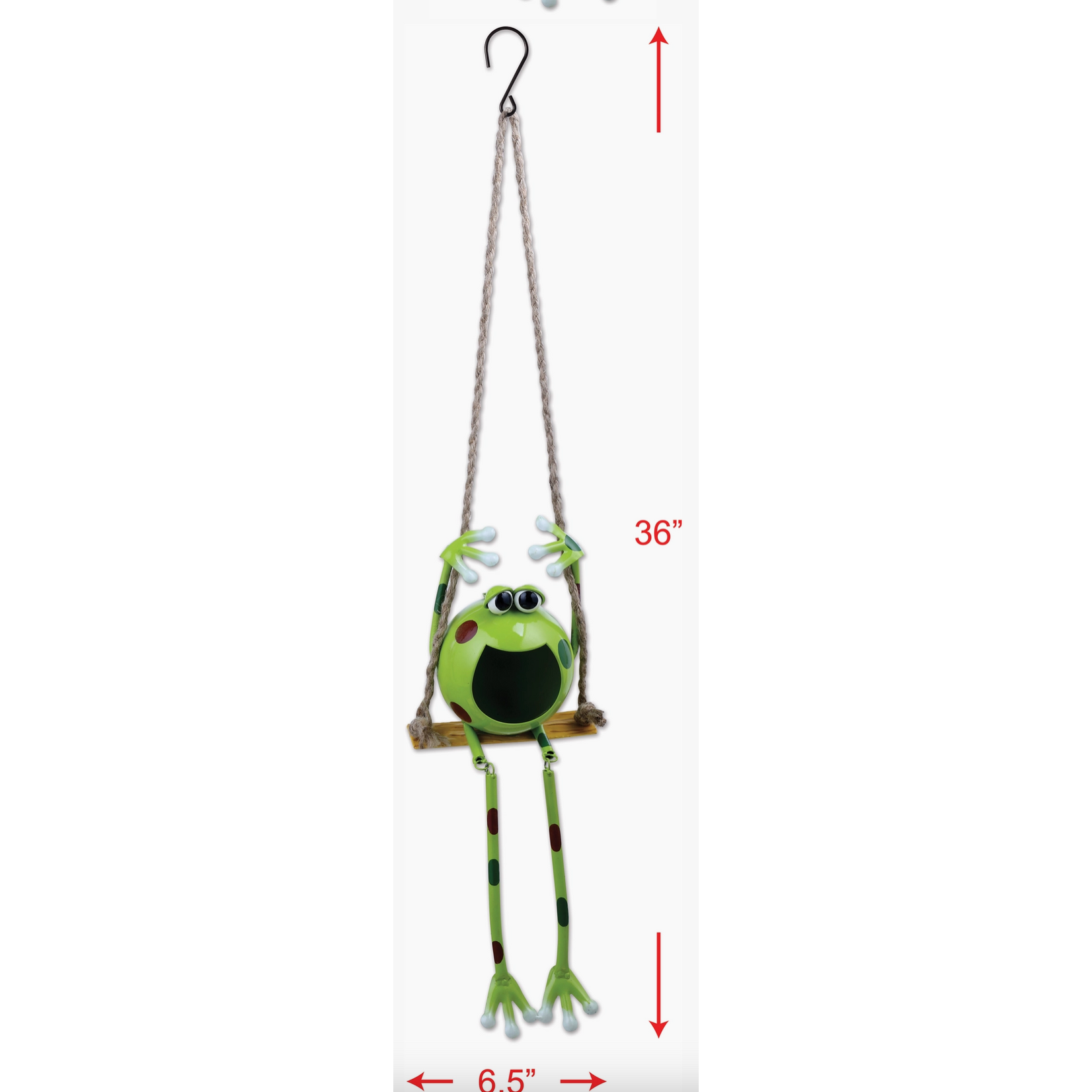 Swinging Froggy Solar Hanging Buddy-"Josie"