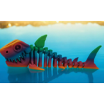 3D Printed Articulated Shark Toy - Skeleton Bonebite