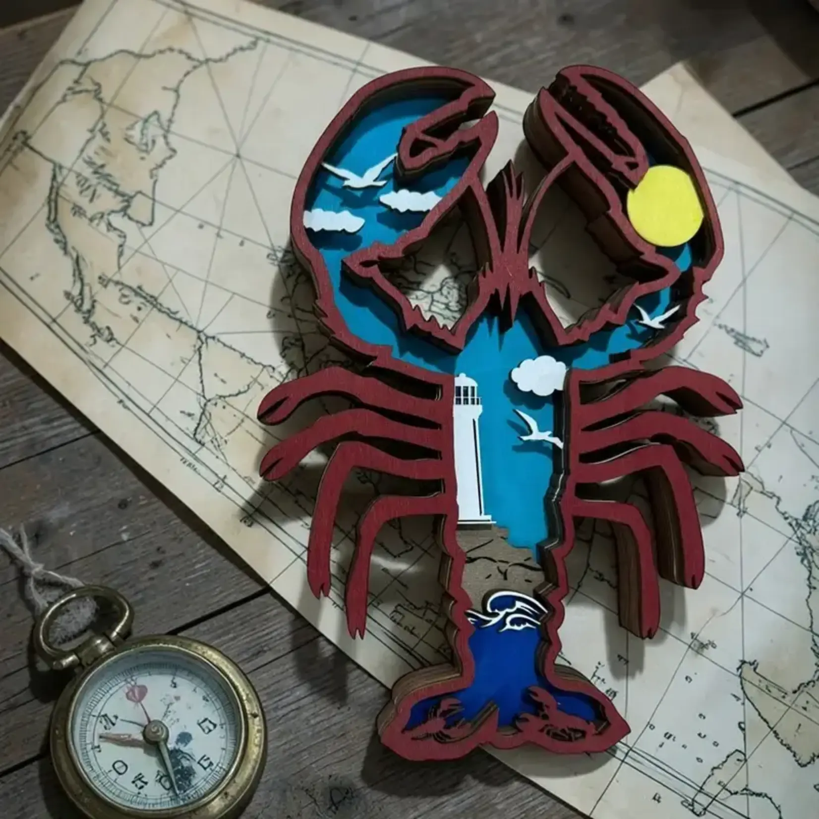Lobster Shelf Sitter - Mystic CT