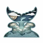 Whale Tail Splash Shelf Sitter - Mystic CT
